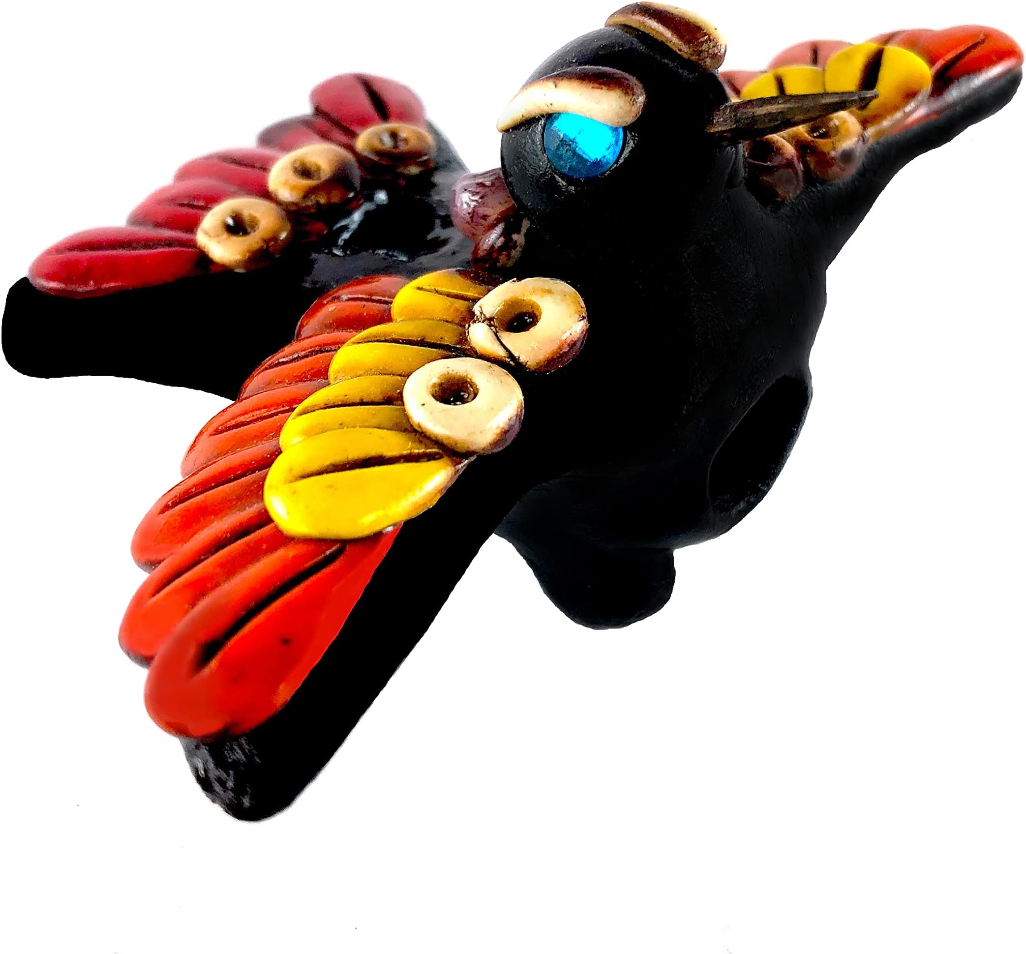Hummingbird Aztec Whistle - Silbato Azteca Colibri Hecho en Mexico - Clay Bird Whistle with Singing Hummingbird Sound 110+ dB