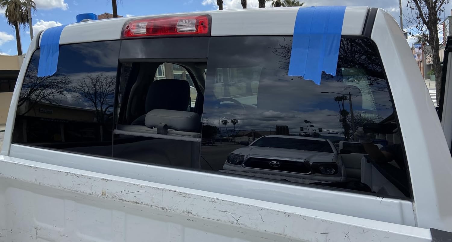 Rear Power Sliding Glass Window Compatible with Chevy Silverado or GMC Sierra 2014-2018 Models: 1500 / 2015-2019 Models: 2500 & 3500 (Regulator Preinstalled No Motor)