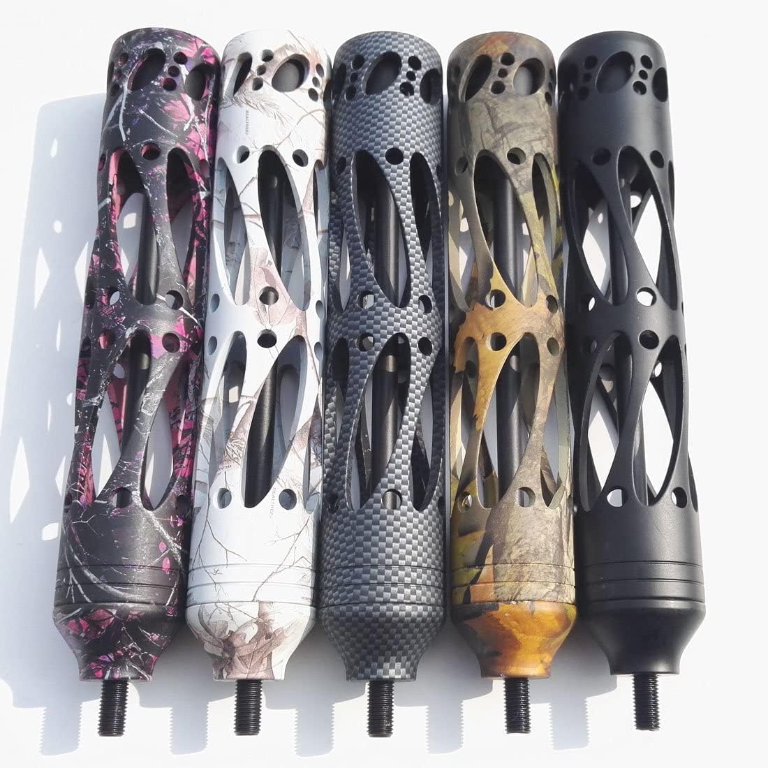 Archery Compound Bow Stabilizer Aluminum Alloy Stabilizer 8Inch Shock Absorber for Hunting Target (Pink)