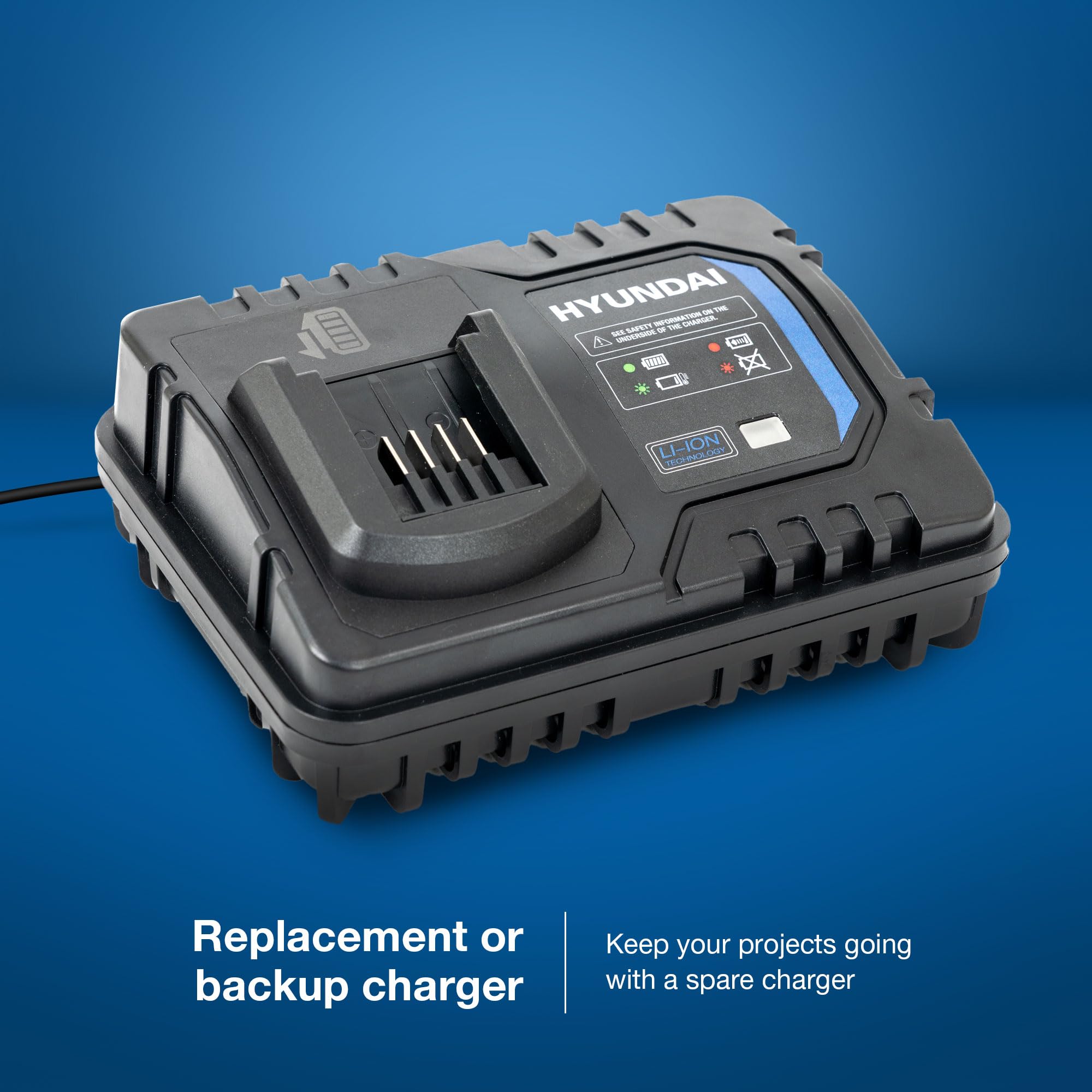 Hyundai Caricabatterie rapido 20V 4A, utensili elettrici di seconda generazione, ricarica in 30 minuti, C20-4