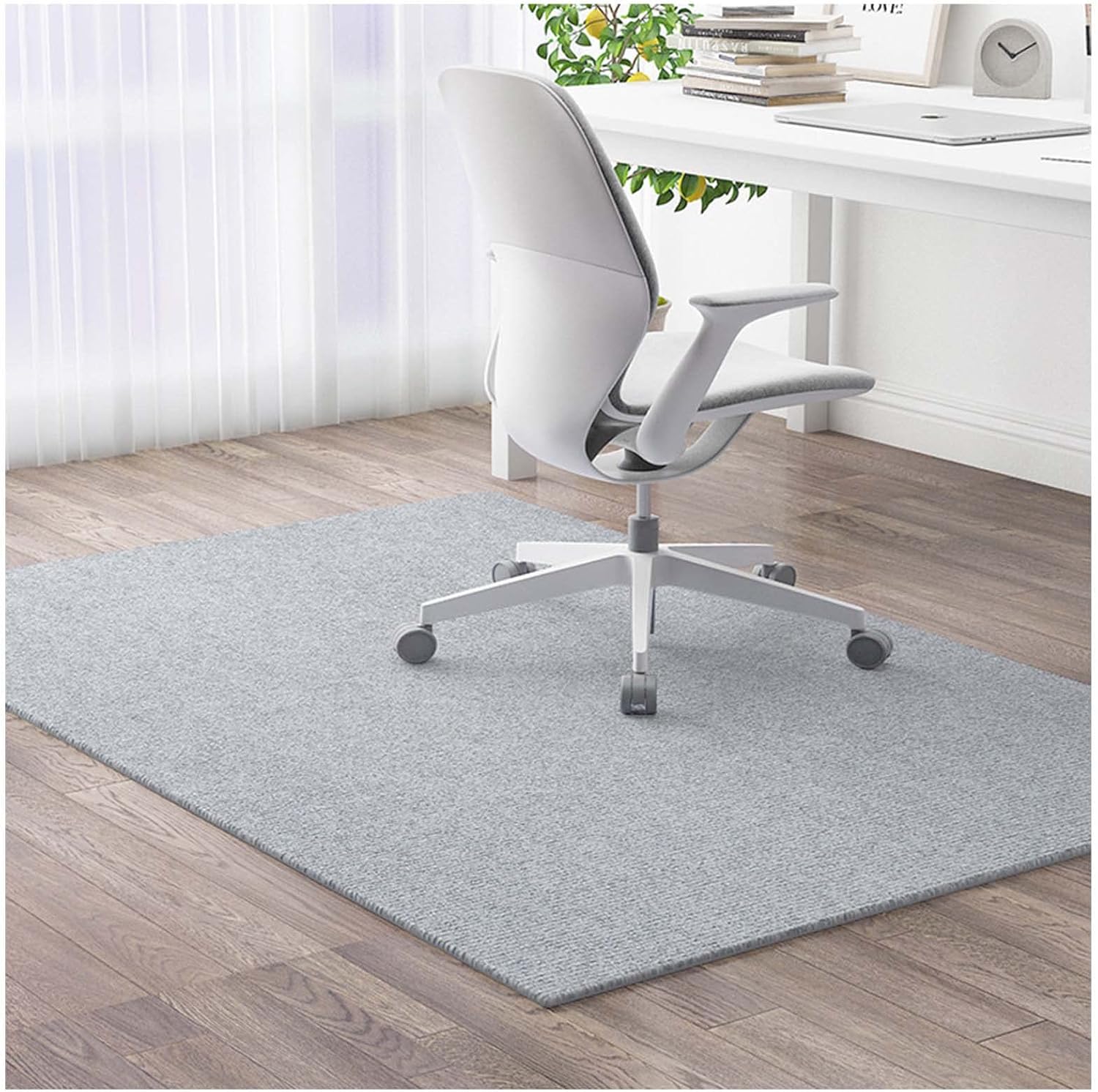 Blue Office Chair Mat for Home Office Desk Anti Slip Hardwood Floor Protector for Computer Gaming Rolling Chair Multi Purpose Low Pile Mat 120x150cm