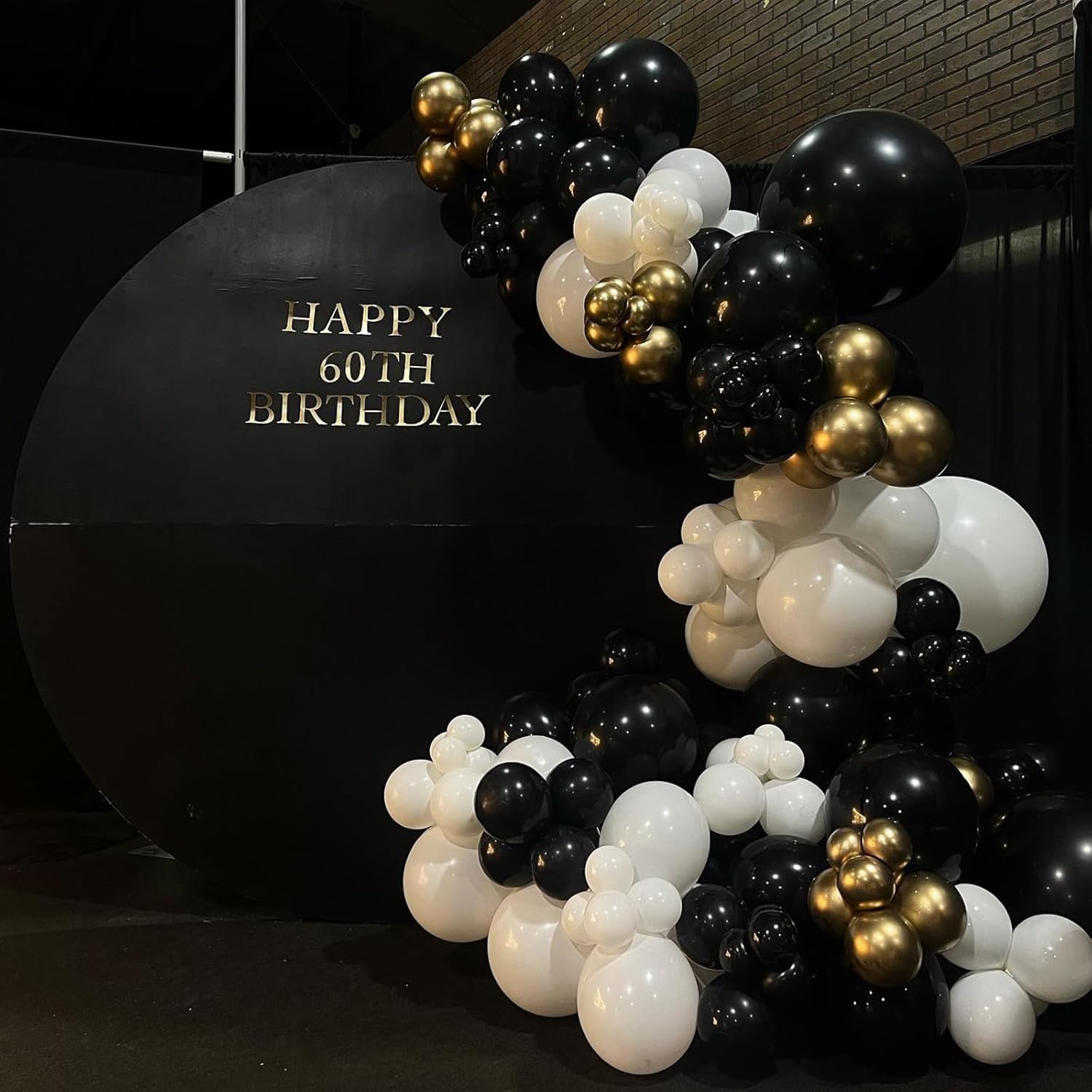 NISOCY Black Balloons, 102PCS 18In 12In 10In 5In Black Latex Balloon Arch Garland Kit For 2026 New Year Halloween Engagement Graduation Birthday Theme Party Decoration Anniversary Celebration