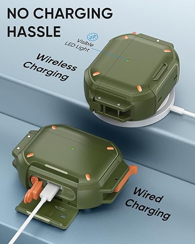 Miniatura 6 de MoKo Funda compatible con AirPods Pro 3 con bloqueo seguro, IP68 impermeable y de grado militar para iPods Pro 3, funda protectora para auriculares