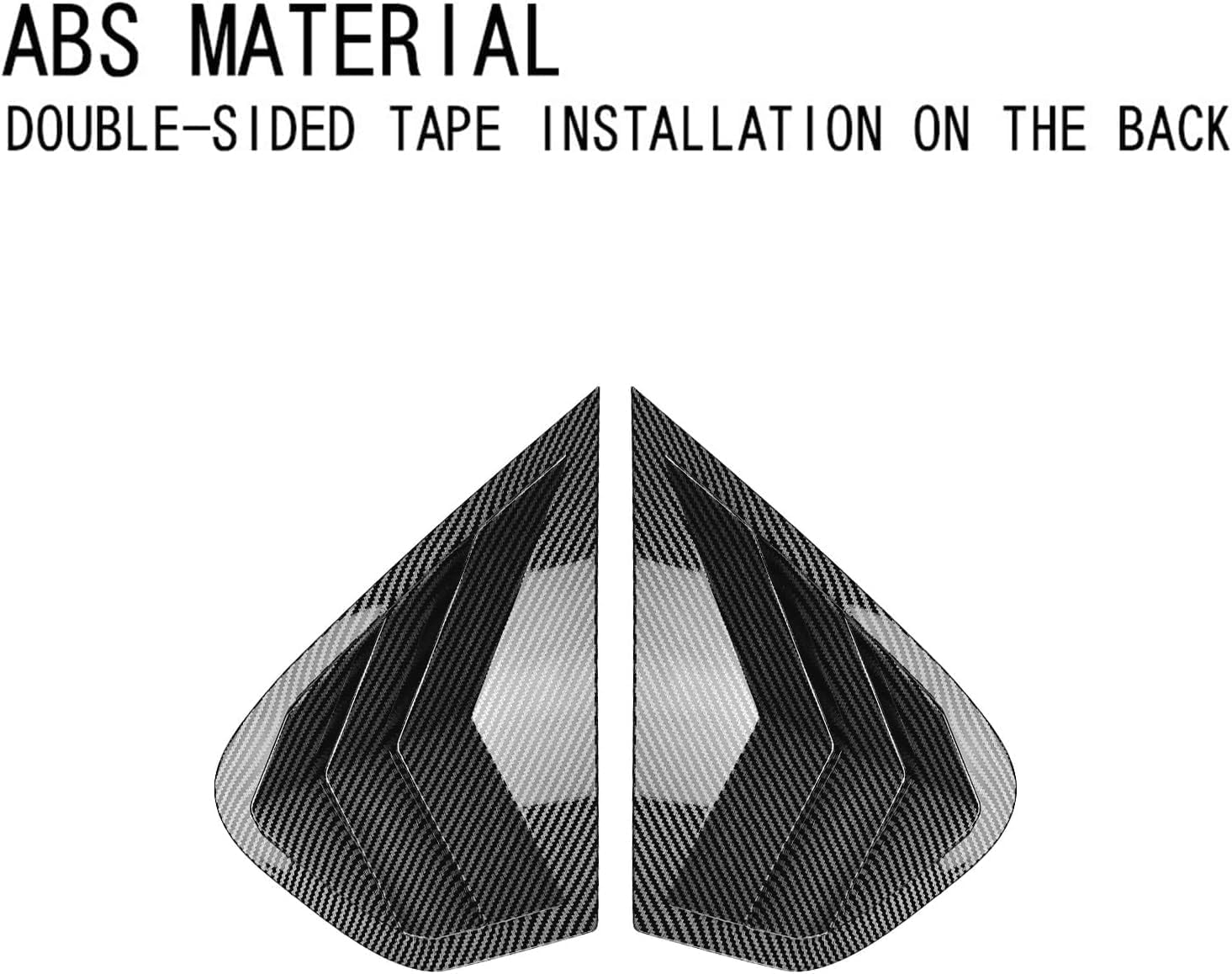 2Pcs Rear Side Window Louver Decorate Cover Compatible with BMW X6 E71 X6 E72 2008-2014 Rear Air Vent Window Louvers Blinds Covers Auto Accessories Carbon Fiber