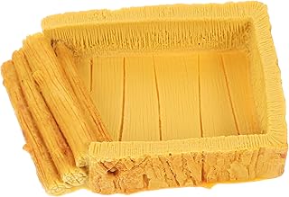 WOONEKY Bacia De Comida Para Animais De Estimação Rastejante Recipientes De Comida Suporte De Comida Para Terrário Acessórios Para Habitat De Tartaruga Tigelas De Terrário Tigela De Água