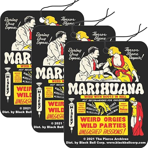 Marihuana 2 Road Rage Air Freshener - Vanilla Scent - 3 Pack