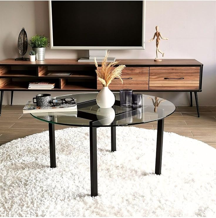 Neostill Balance Clear Tempered Glass Coffee Table S401