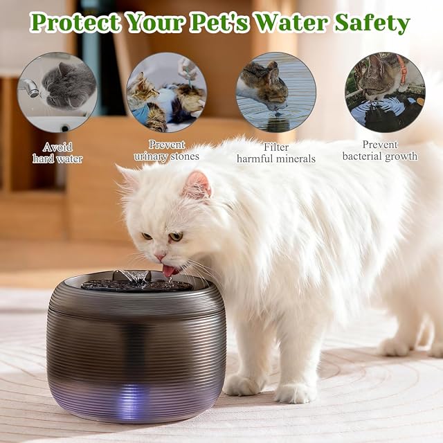 Foto 6 de 8 de WEFHEF 12PCS Filtro Fuente para Gatos, Filtro para Fuente de Agua para Gatos con 36 Esponjas de filtración