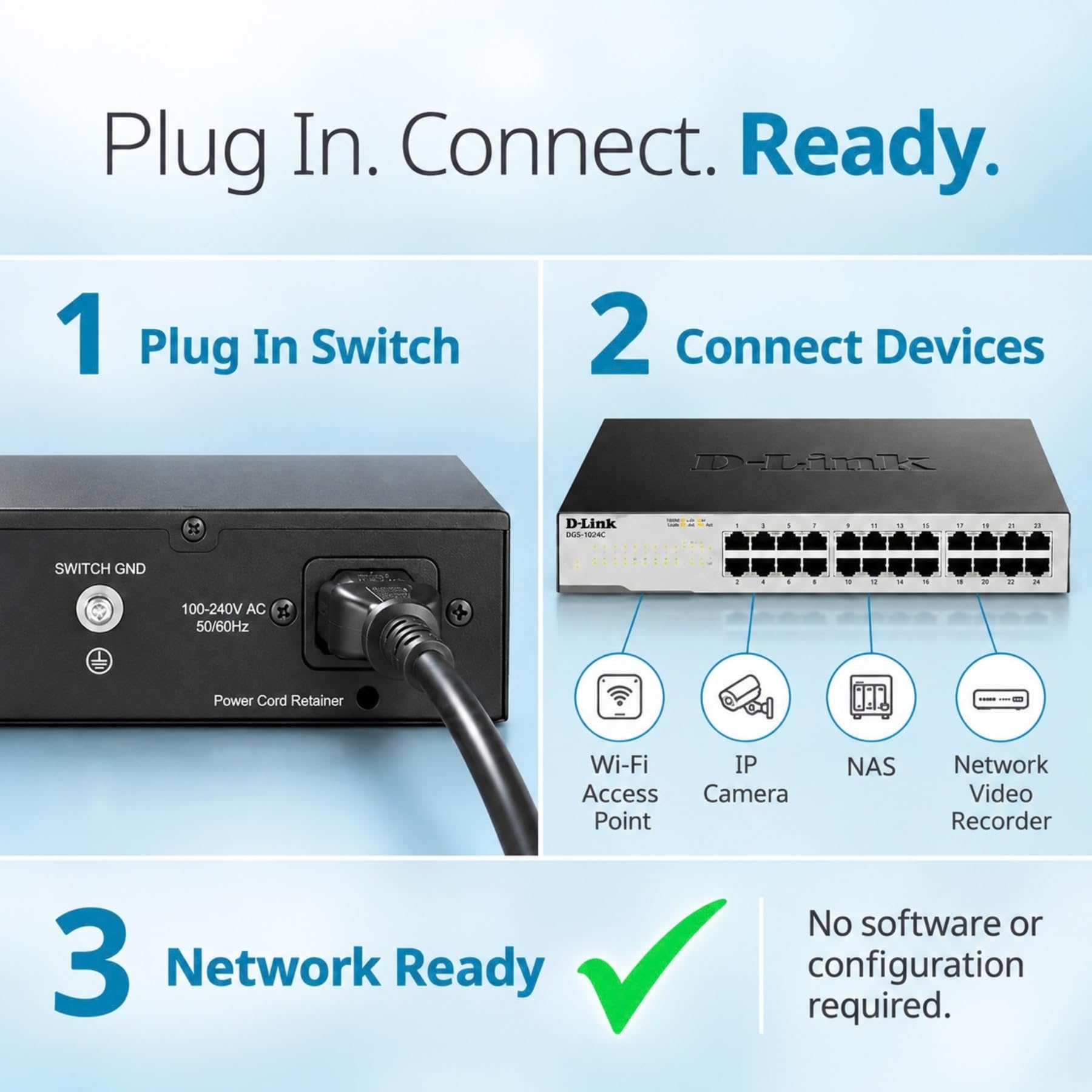 Amazon.com: D-Link Ethernet Switch, 24 Port Gigabit Unmanaged