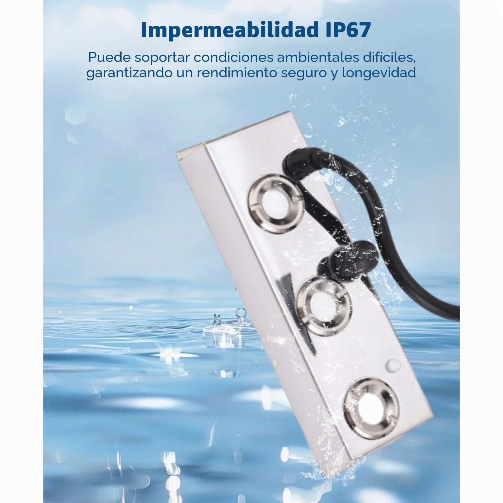 Nebulizador Ultrasónico de 3 Cabezales, Generador de Niebla Ultrasónico a Prueba de Agua IP67 de 4,5 L por Hora, Humidificador Ultrasónico con Cable de 3 Metros, para Estanque,