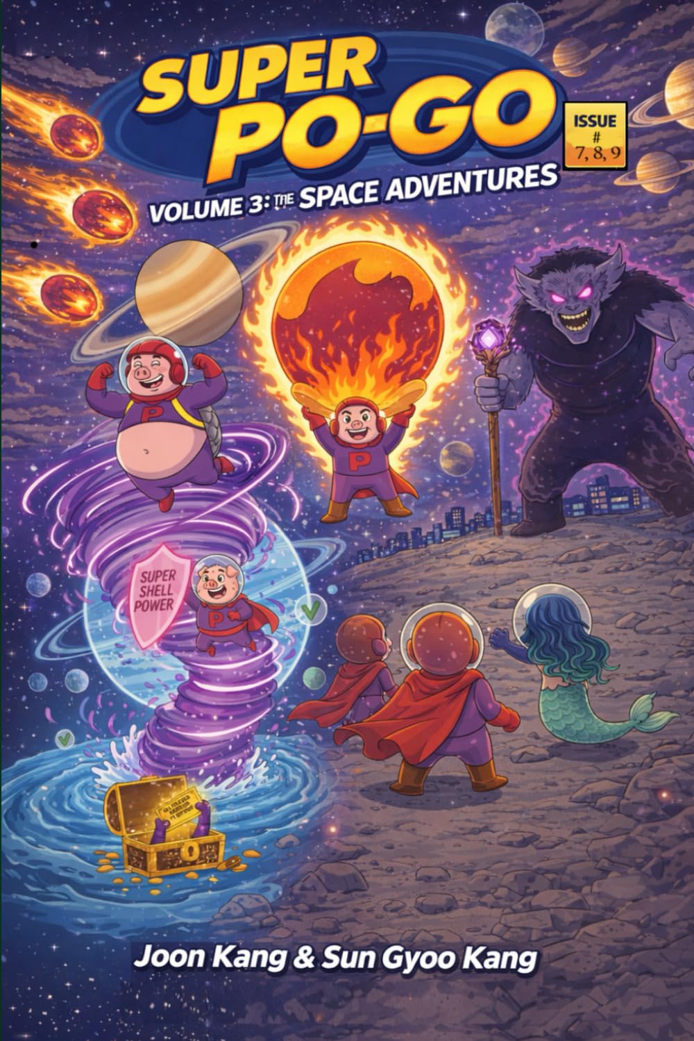 Super Po-Go in Space 3: Our third Super pig hero in space adventure
