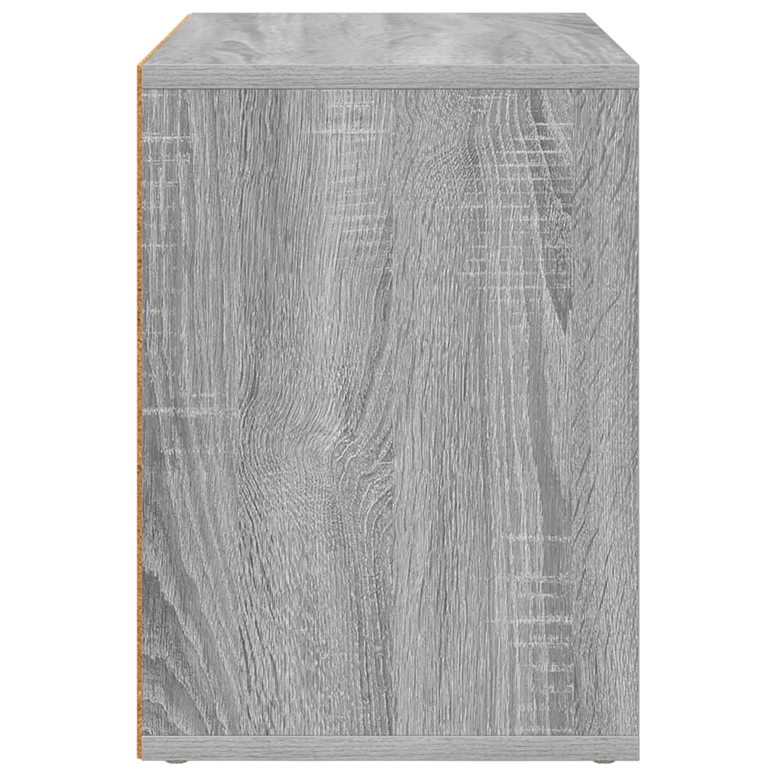 Katzenhaus Katzenhöhle Katzenmöbel für drinnen, stabile Katzenbox Indoor aus Holzwerkstoff, modernes Haustierhaus fürs Wohnzimmer, Sonoma-Grau, 51 x 30 x 42,5 cm