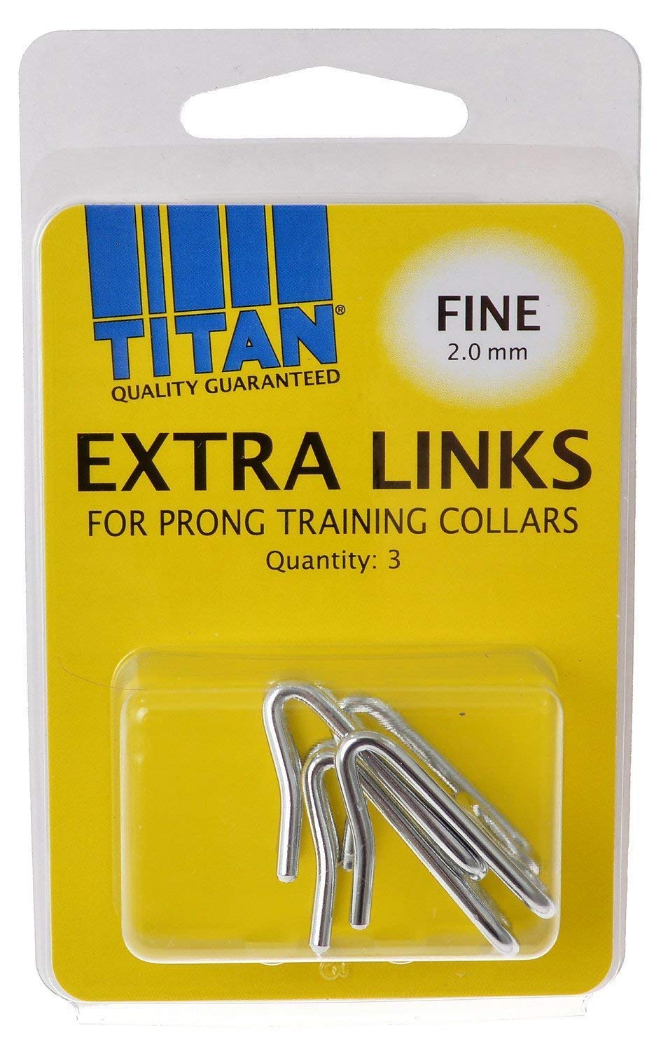 CoastalPet Chrome-Plated Extra Links for Dog Prong Training Collars | Fine 2.0mm | 3-Count per Pack (1-Pack)