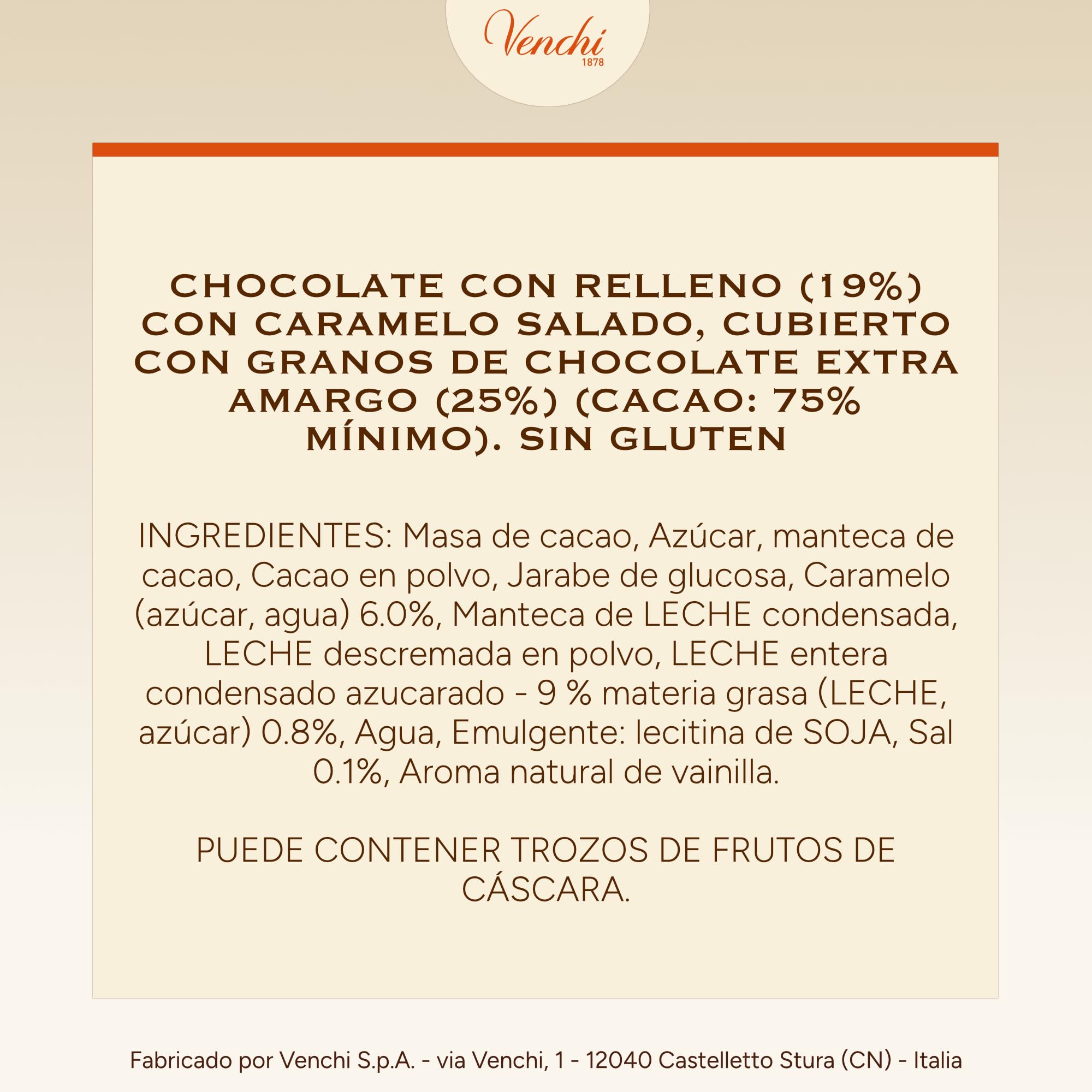 Venchi - Chocoviar Crème Brulée, 1 kg - Bombones extra fondant con corazón de caramelo líquido - Sin gluten