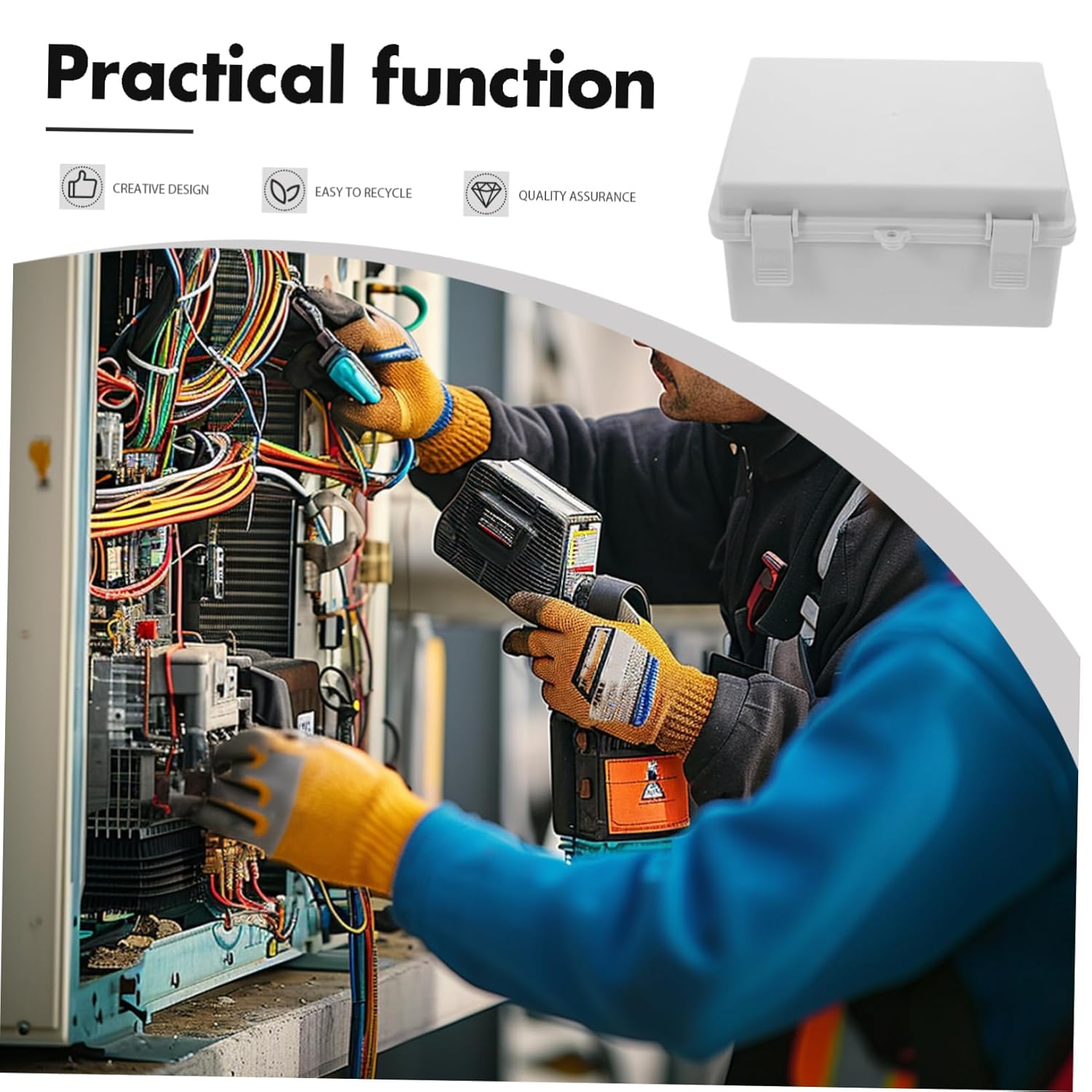 2pcs Cable Junction Box Replacement Outdoor Electrical Box Weatherproof Socket for Outdoor Use