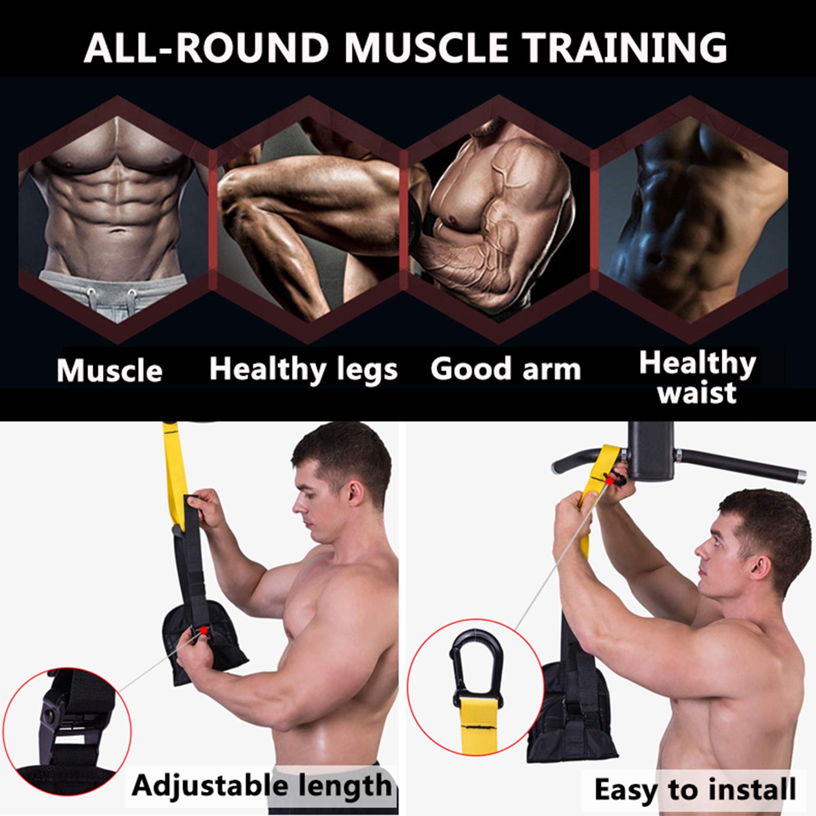 Amazon.co.jp: ぶら下がっている腹部ベルト、 1ペア オックスフォード