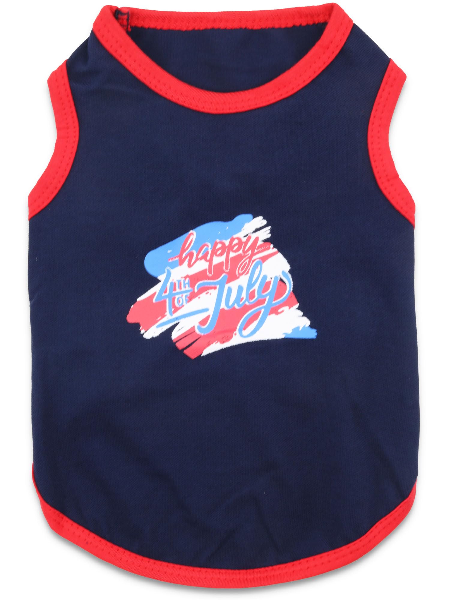 4th of July Small XS Puppy Clothes Independent Day Dog Shirts USA Flag Dog Outfit for Boy Girl