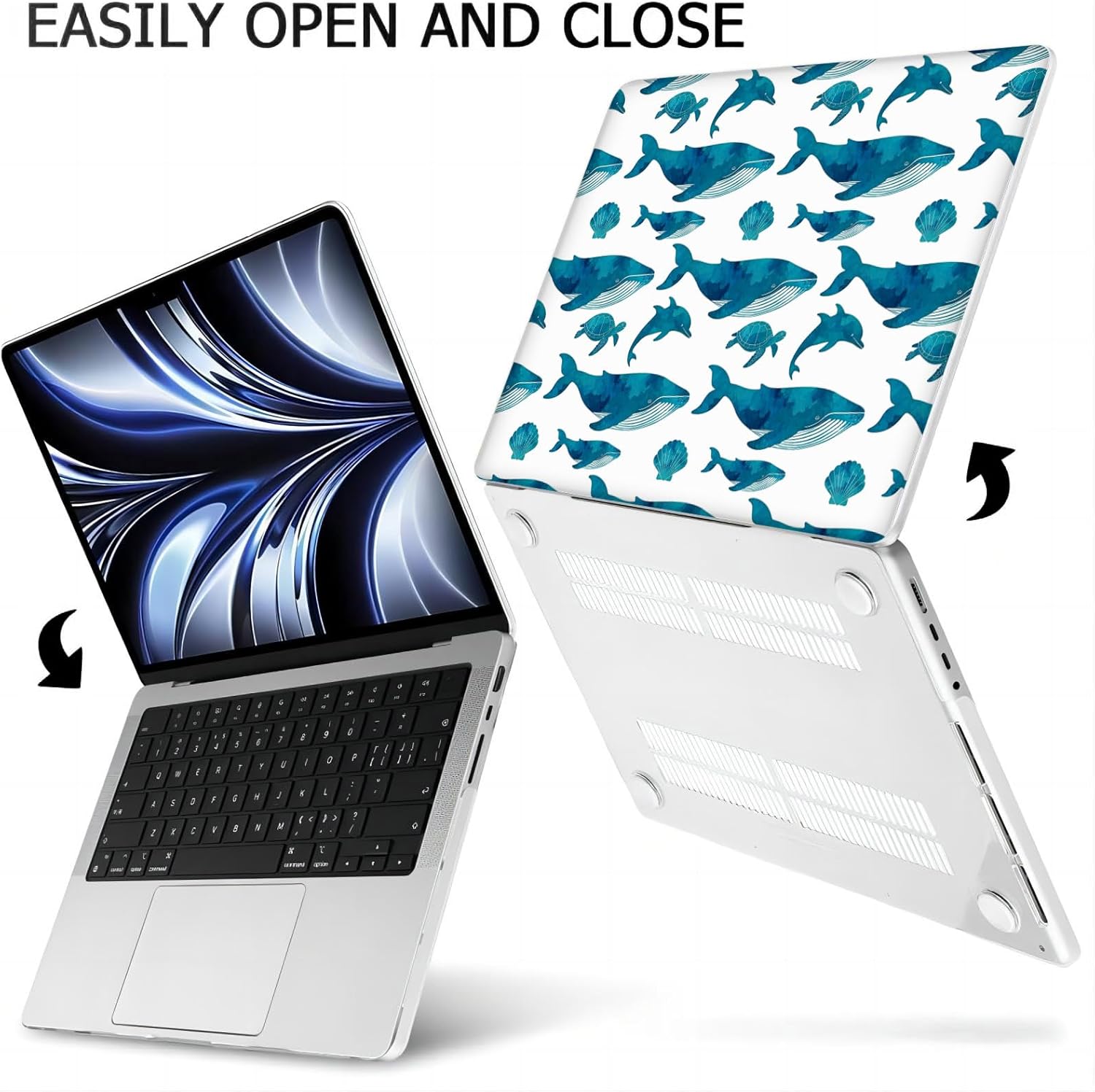 Compatible with MacBook Neo 13-inch, Hard Shell Case with Keyboard Cover and Screen Protector (A3404 A18 Pro chip, 2026 Release) - Whales MD8507
