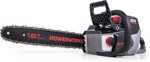 Miniatura 3 de POWERWORKS Motosierra de 16 pulgadas sin escobillas de 60 V, batería de 2.5 Ah y cargador incluidos CS60L2510PW