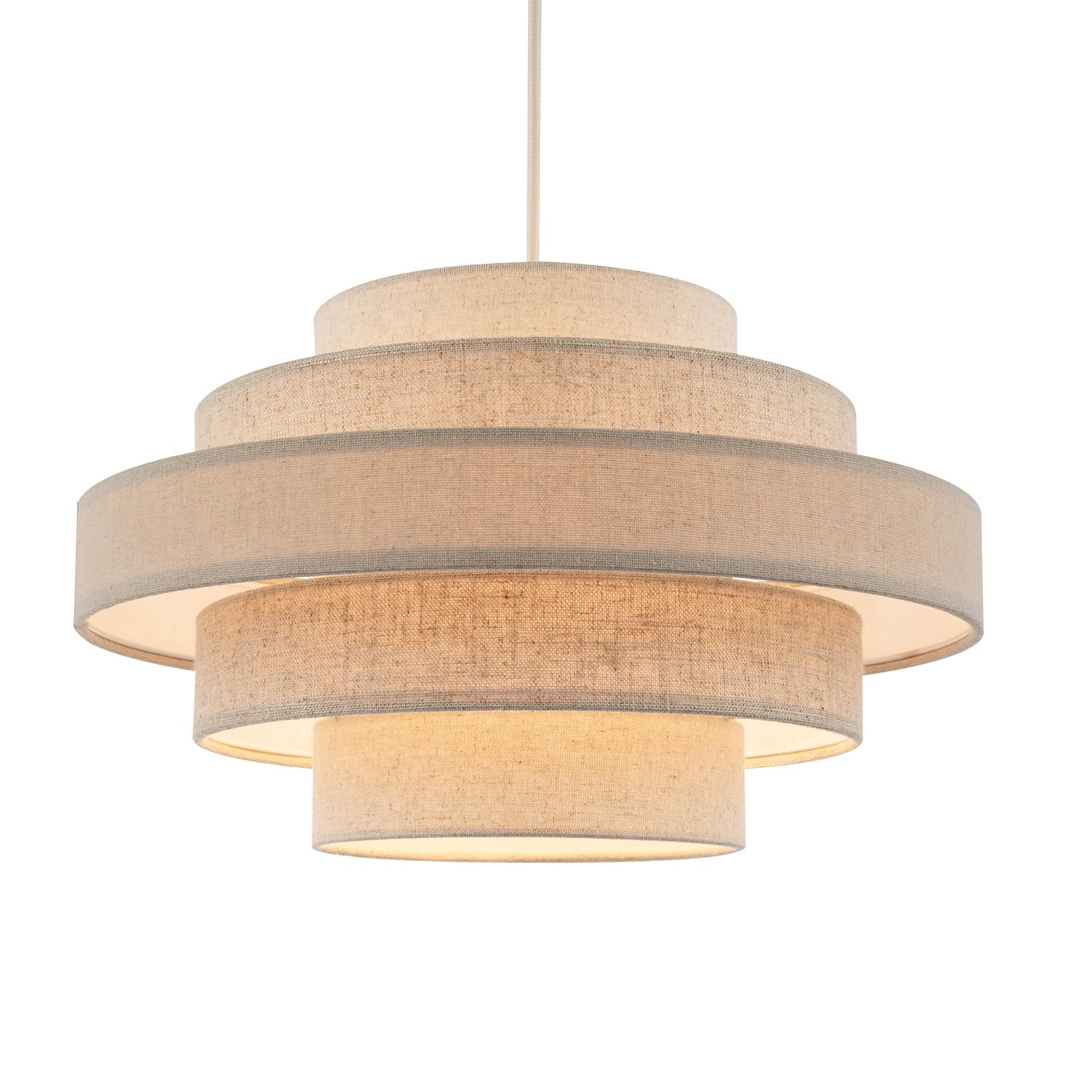 Happy Homewares Pendant Lighting Shade - Extra Large - Cream - Linen