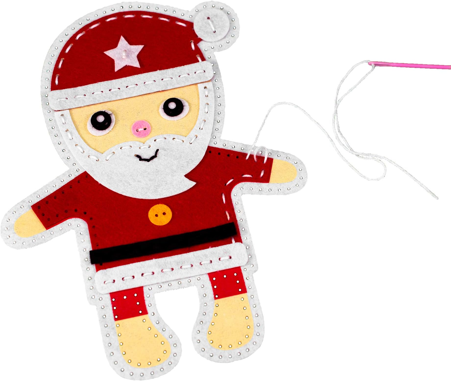 KandyToys TY4378 Christmas D.I.Y Santa Craft Kit-Hanging Bag