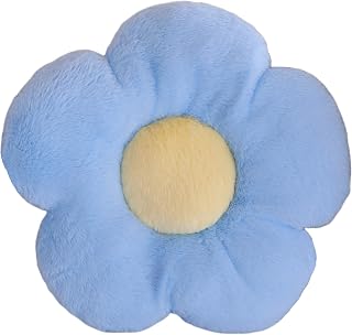 YILANLAN Flower floor pillow cute cushion girl room decoration reading leisure comfortable plush pillow pillow office tatami car home decoration cushion (50cm, Blue)