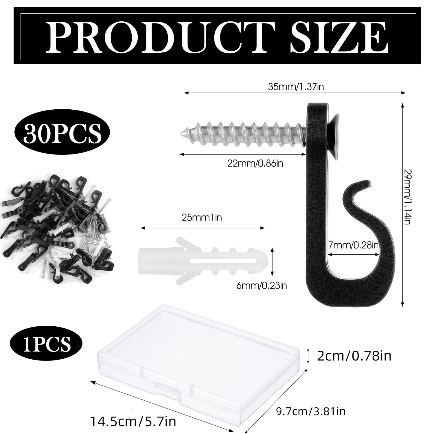 VEKXAR 30PCS Outdoor Light Hooks - Image 2