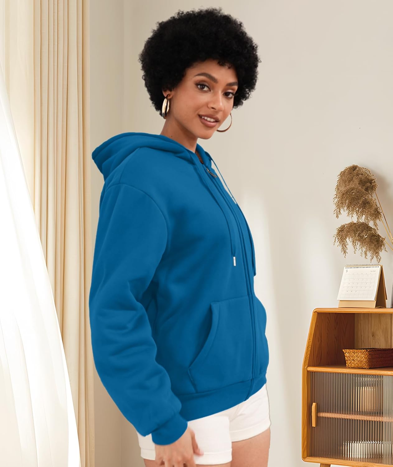 SWISSWELL Hoodies for Women Winter Fleece Sweatshirt - Full Zip Up Thick Sherpa Lined Hooded Jacket