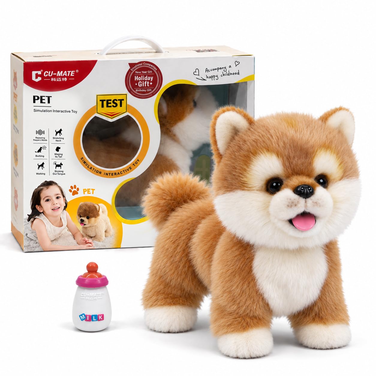 Amazon.com: CU-MATE Electronic Walking Dog Toy, Interactive Plush