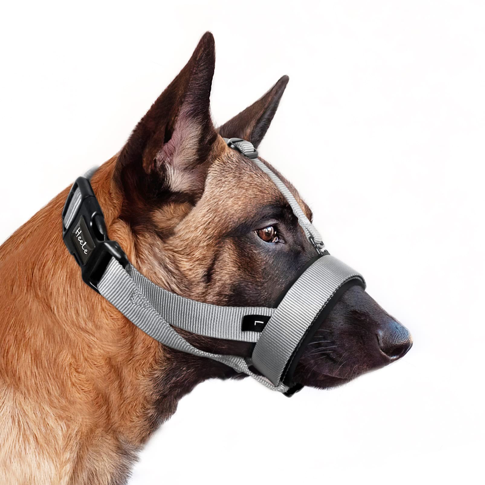 Buy HEELE Dog Muzzle with Head Strap and Adjustable Loop and Soft