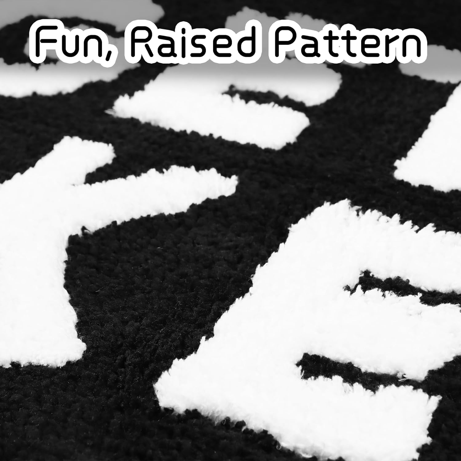 Get Naked Bath Mat Black and White Long Bathroom Rugs Runner Non Slip Washable Quick Dry Absorbent Funny Microfiber Large Bath Mat,17 * 47 Inch