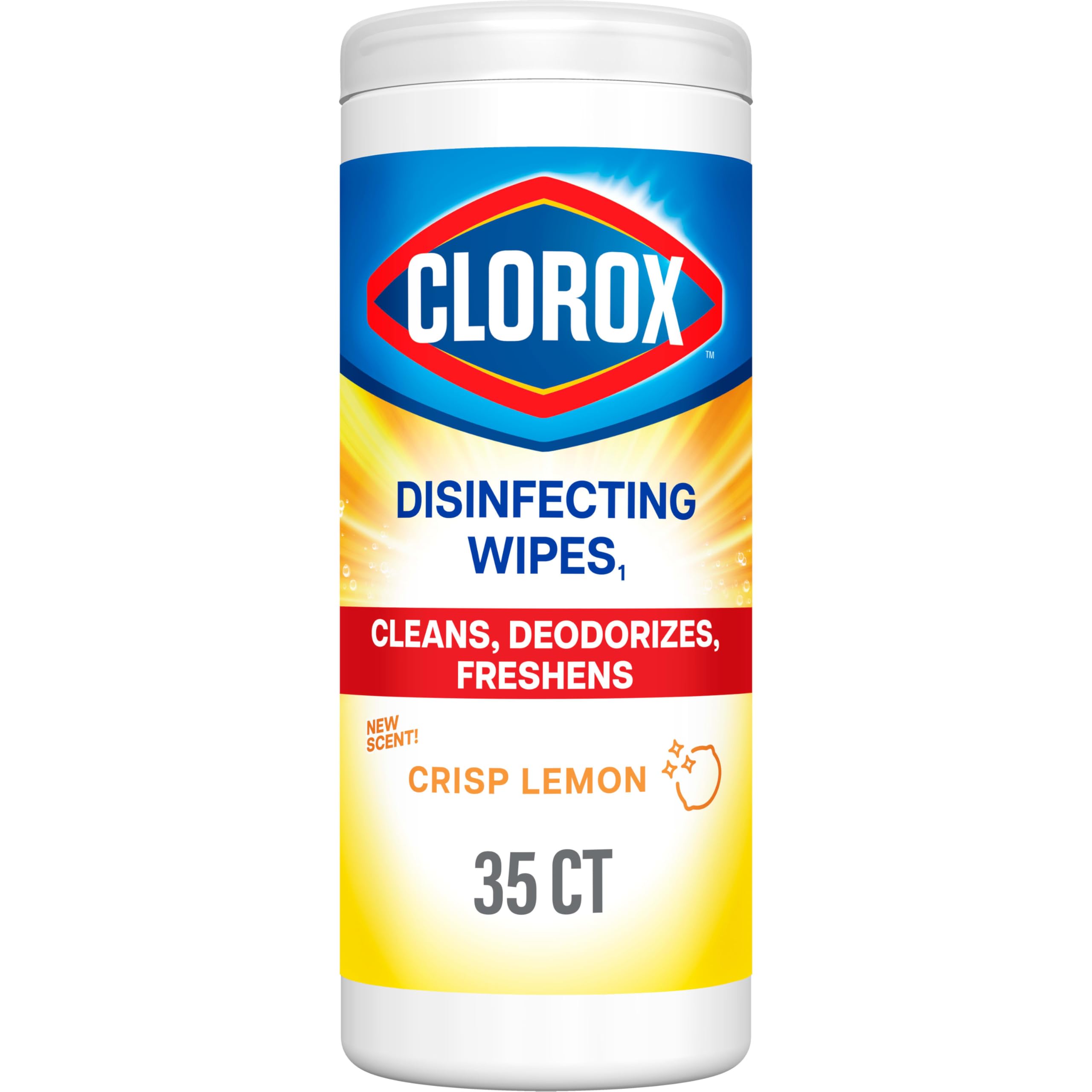 Crisp Lemon Disinfecting Wipes 35-Pieces