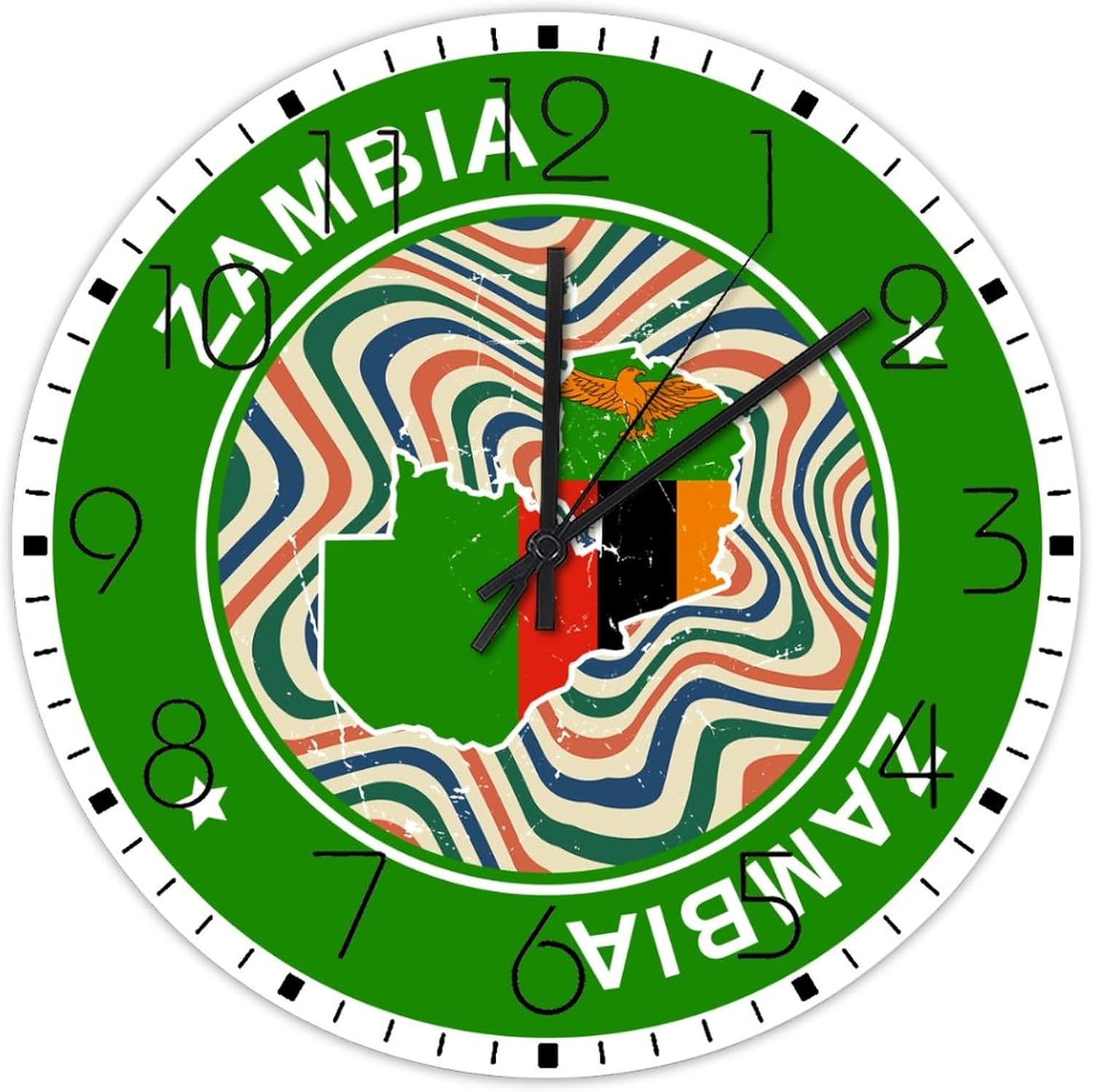 Autravelco 15 Inch Silent NonTicking Wall Clocks Battery Operated Zambia Home