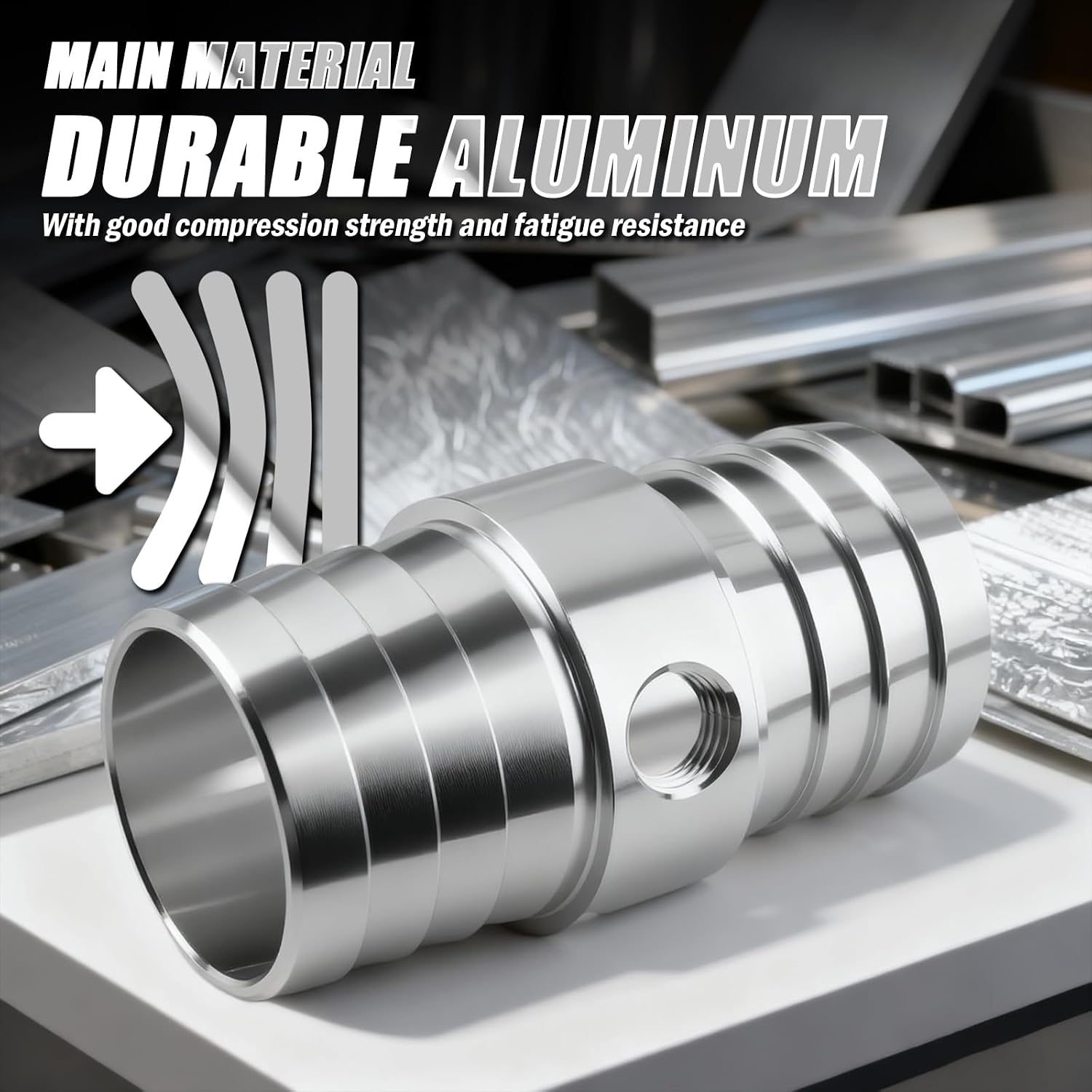 Aluminum 1-1/4" Car Radiator Hose Adapter with 1/8" NPT Steam Port,Barb Radiator Hose Connector Adapter Compatible with LS Swap/Coolant Crossover Splice,Coolant Hoses Connector