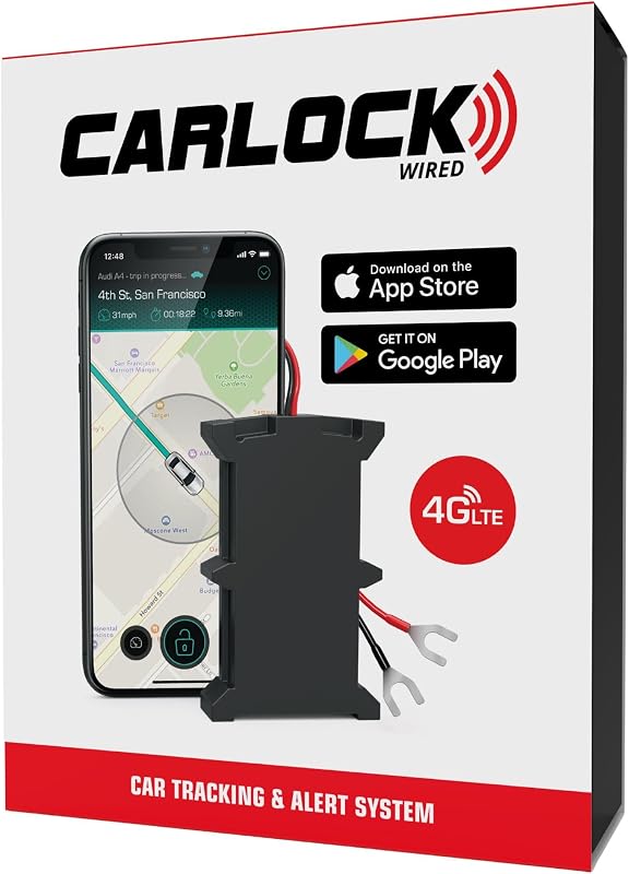 Wired Hidden GPS Vehicle Tracker - 12-24v Battery, Anti Theft Car Device, 4G LTE, Instant Alerts, Easy Install, Multi-Network SIM, Real-Time Monitoring