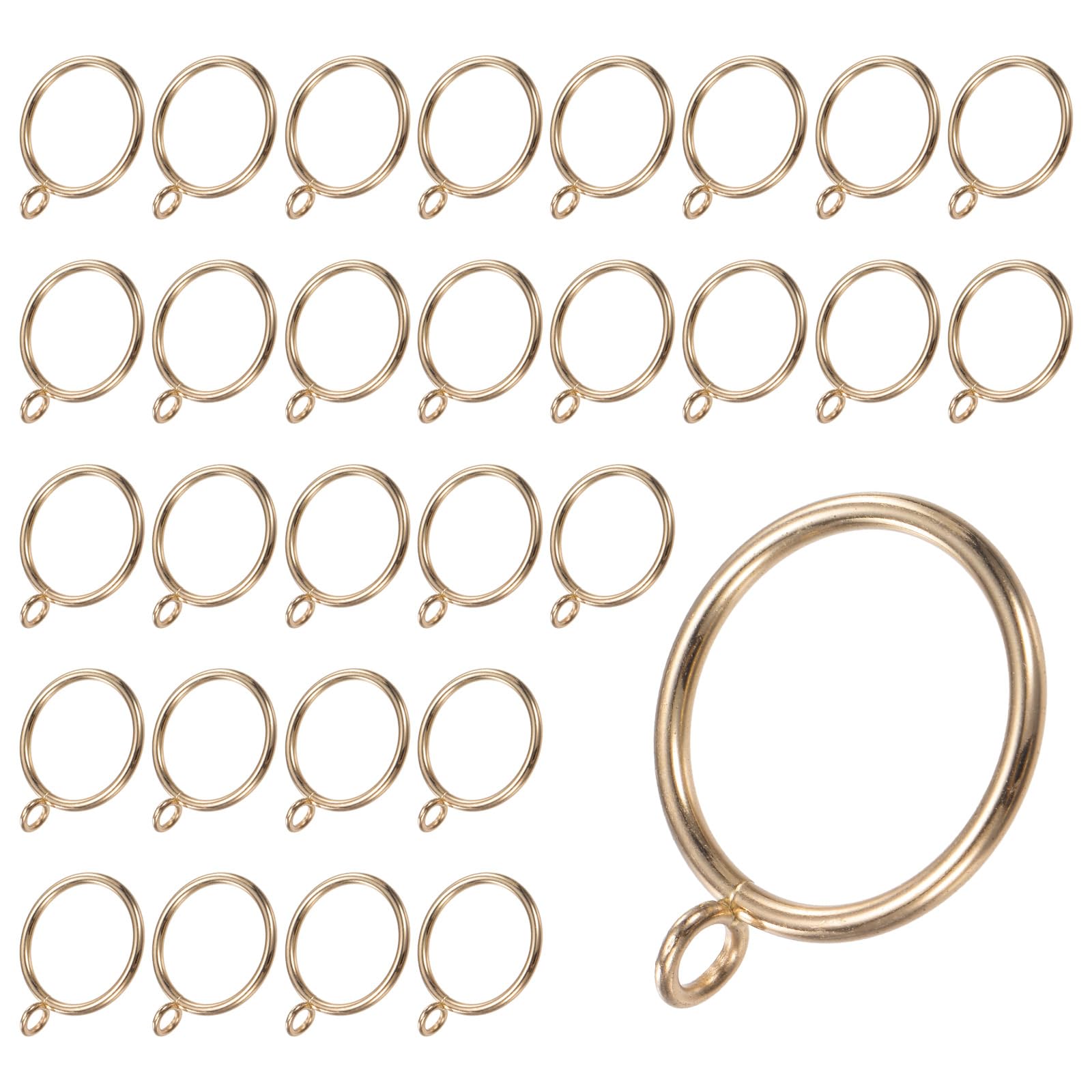 M METERXITY 30-Pack Gold Curtain Rings with Eyelet