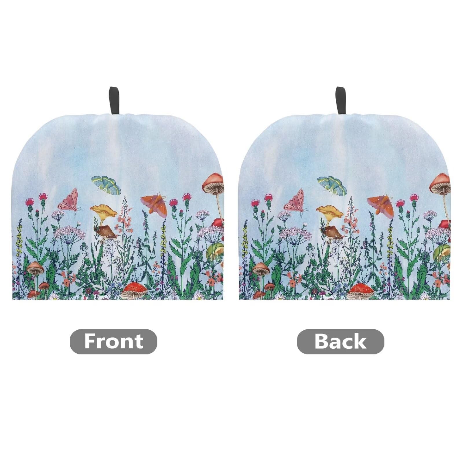 Blue Floral Tea Cozy Cover Protector Tea Kettle Dust Cover with Insulation Pad Coffee Pot Cover Kitchen Table Top Decor Anti-Falling Teapot Protection Coffee Table Decor