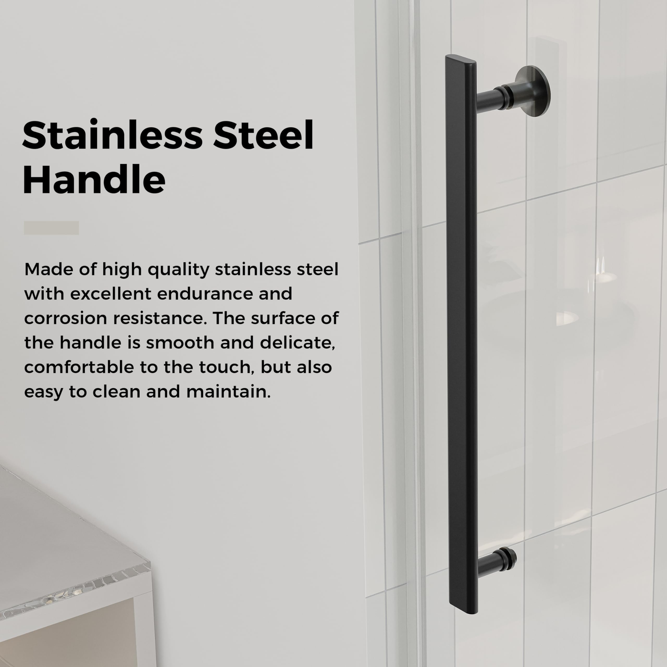 DELAVIN 56-60.in W x 75.in H Frameless Shower Door, Water