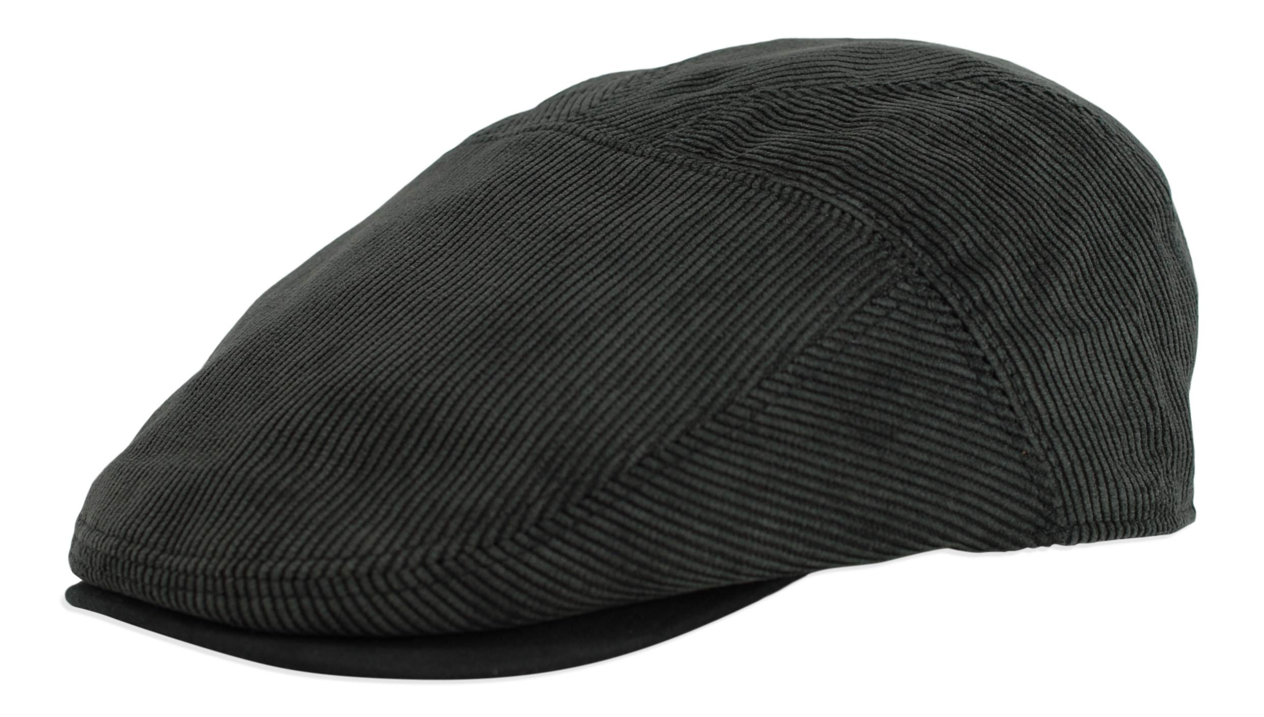 Gamble & Gunn Men's Dark Grey Corduroy Flat Cap (57Cm)