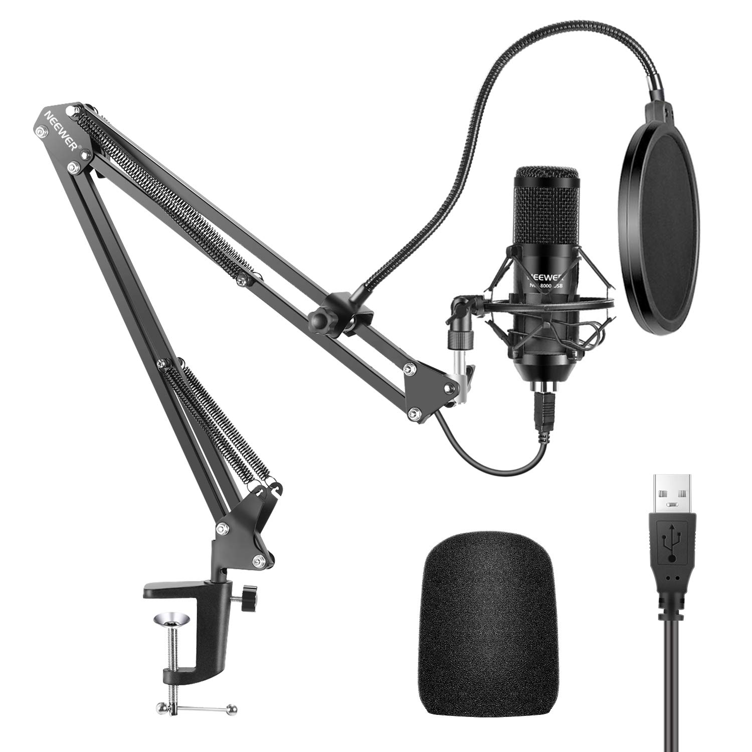 Neewer USB Microphone Kit Plug Play 192kHz 24 Bit Supercardioid Con | amzdealz