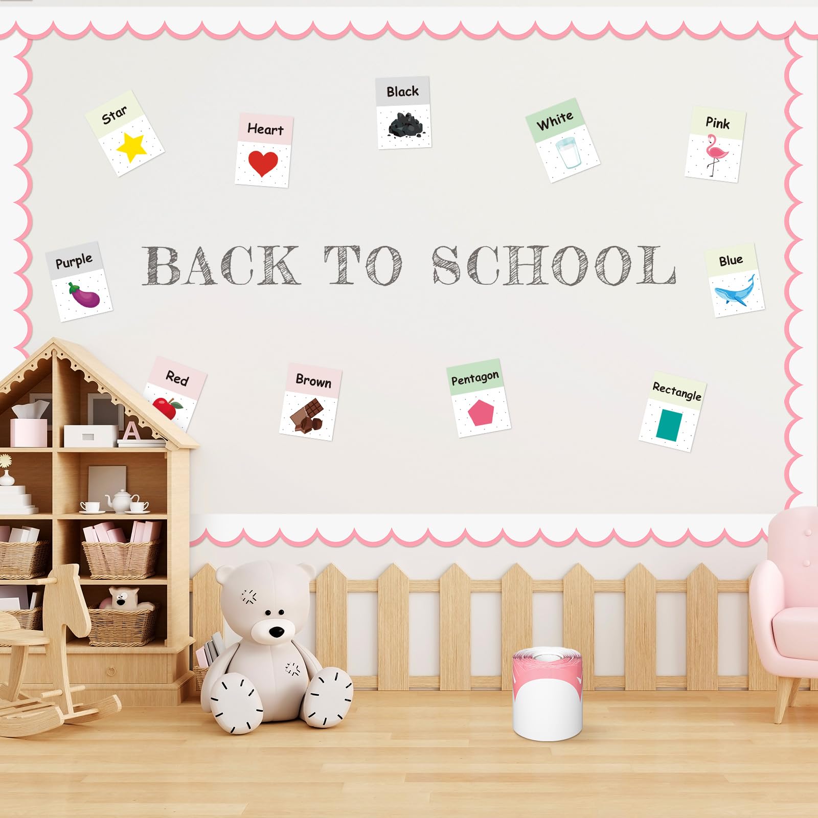 SH0087-Blue And Pink Cloud Bulletin Board Borders 65.6ft...