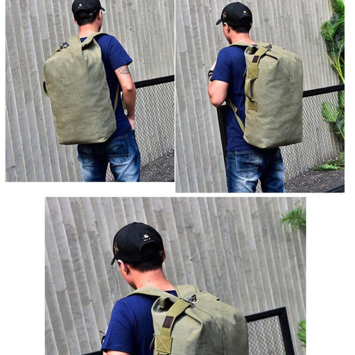 Großer Aktualisierte Version für Herren mit Viel Stauraum Rucksack Canvas Laptop und Komfortablen Tragegurten Kleiner Reiserucksack für Outdoor und Büro