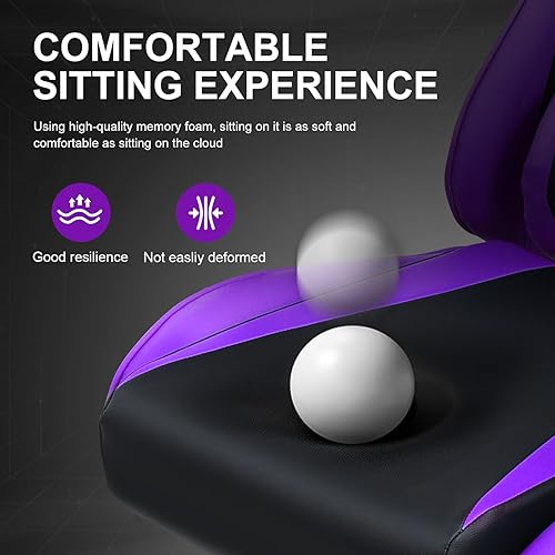 Miniatura 5 de GTRACING Silla de juegos con reposapiés, silla ergonómica de escritorio para juegos de computadora, silla reclinable, ajuste de altura del asiento,
