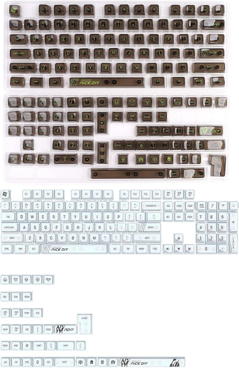 141Key Keycaps for 61 68 75 84 98 Keyboard Keycap Set with Sublimation Printing Comfort Touch MDA Profile Keycaps