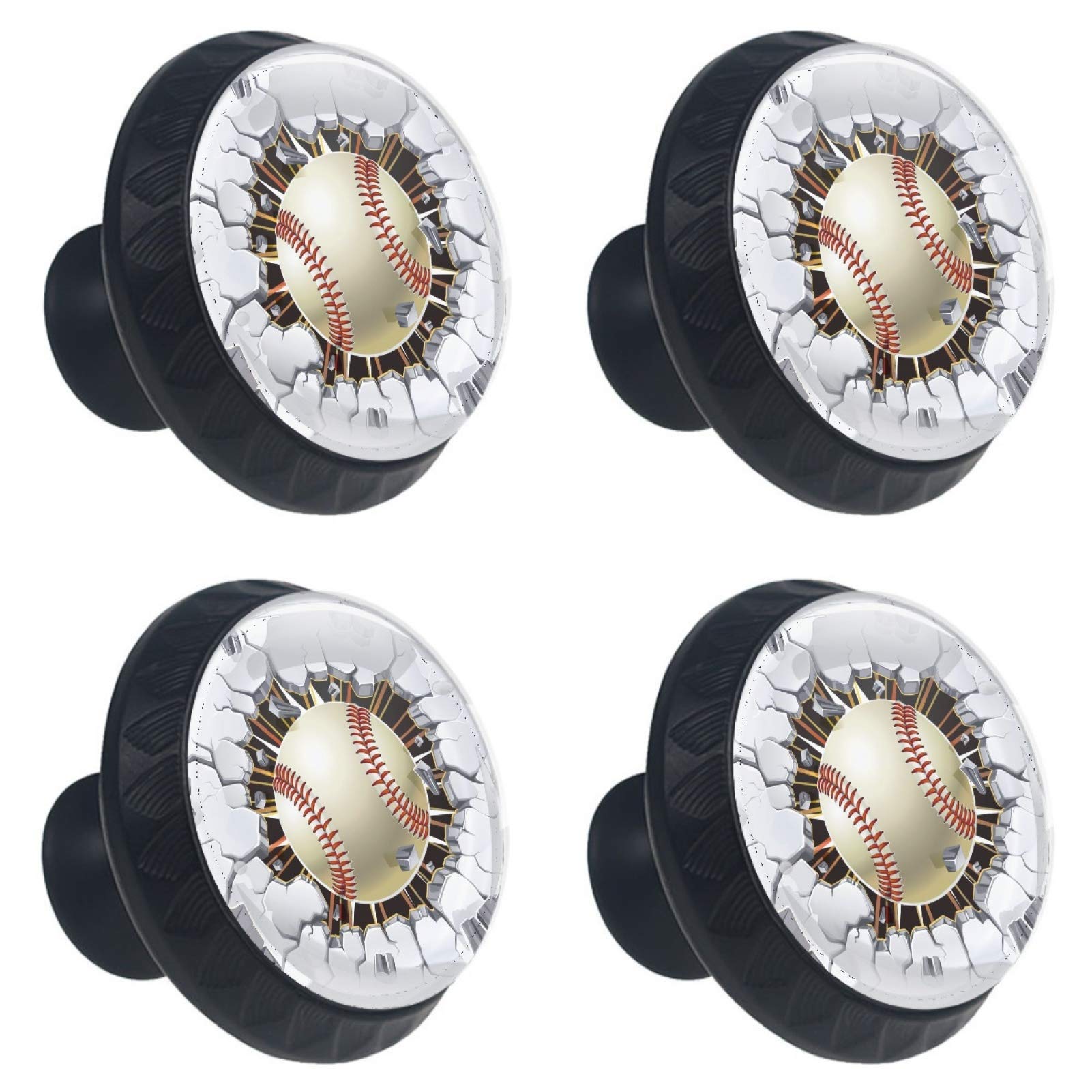 Bouton en verre pour placard et commode boutons ronds 30mm finition cristal lot 4