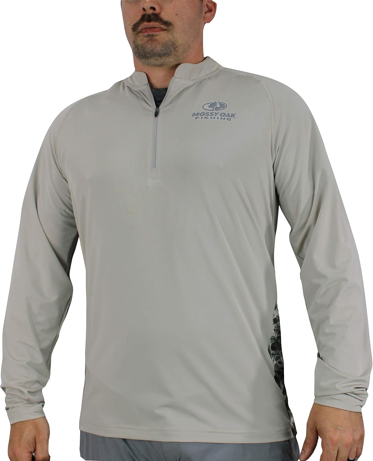 EAG Elite Mossy Oak Elements Quarter Zip Performance Long Sleeve Pullover