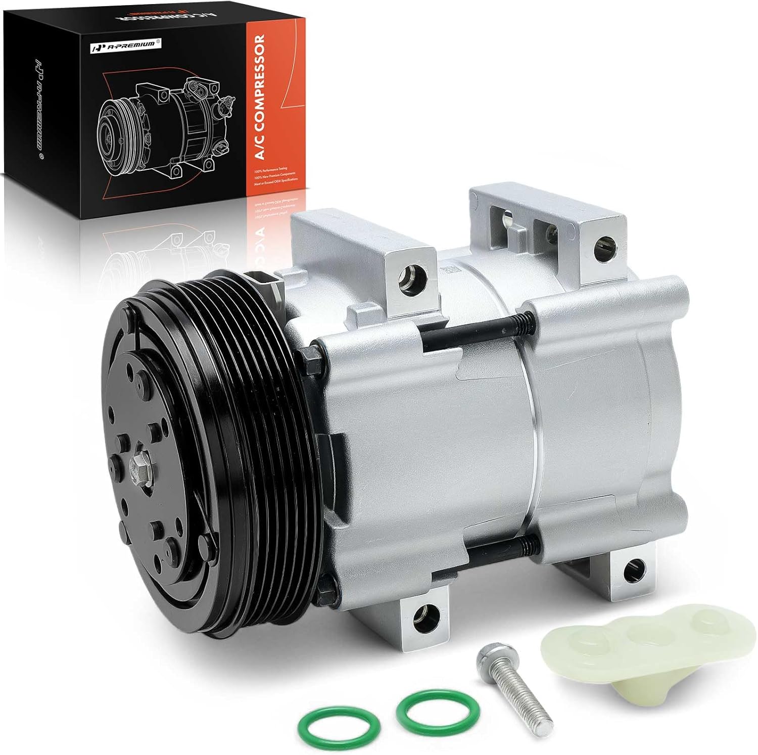 A-Premium Air Conditioning A/C Compressor with Clutch Compatible with Ford Focus 2003 2004 L4 2.0L