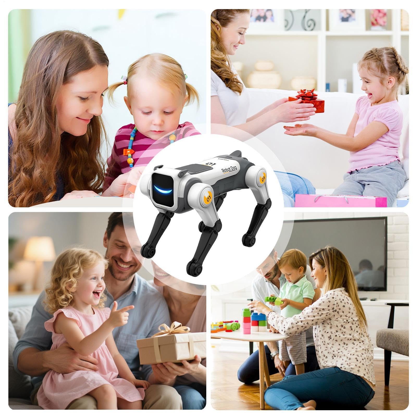 Perro Robot IA Control Remoto 2.4GHz y Activación por Voz | Robot Cachorro Inteligente Para Niños A Partir De 6 Años Juego Aprendizaje Educación Entretenimiento Hogar Habitación