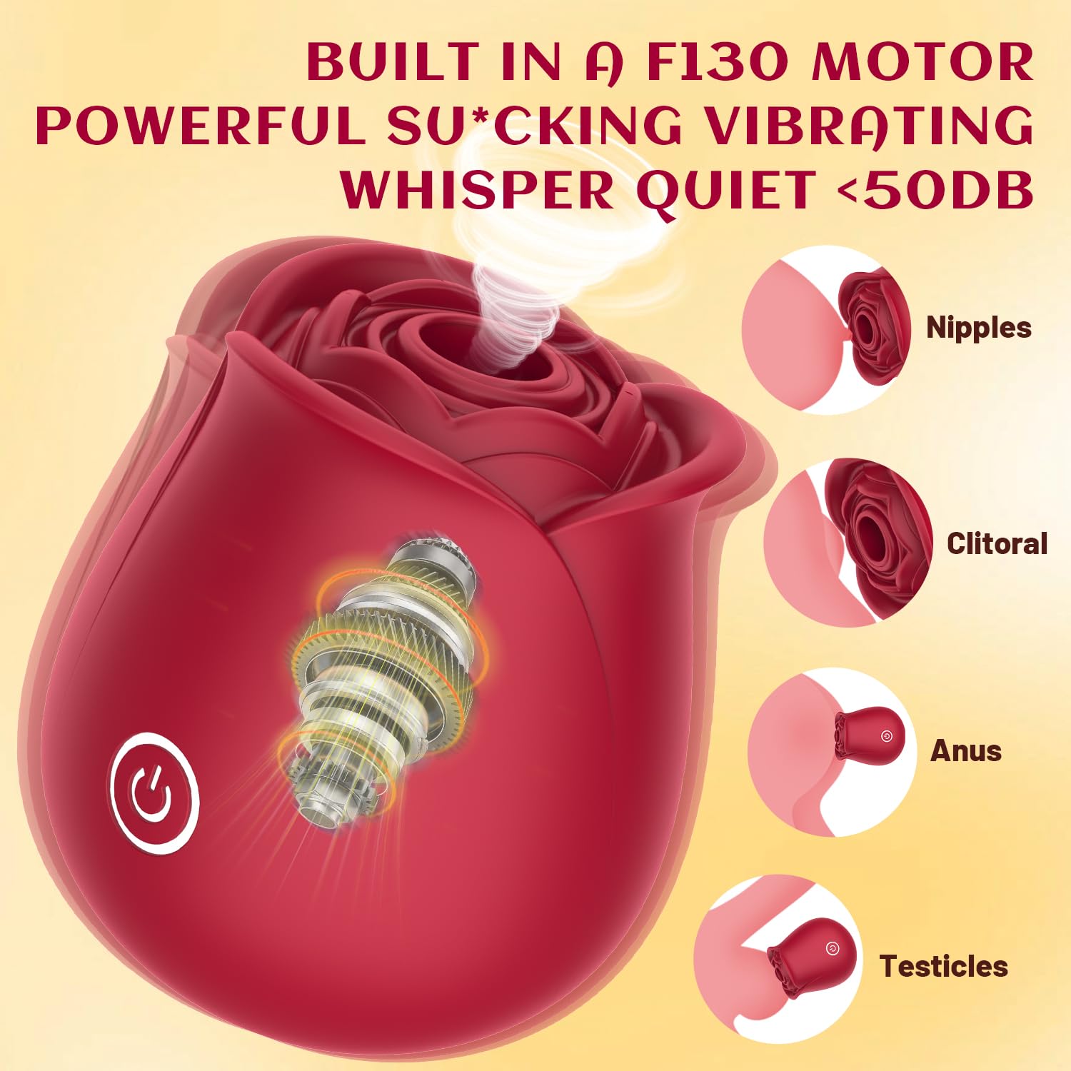 rose petals vibration Rose Petal Clitoral Vibrator main image 0