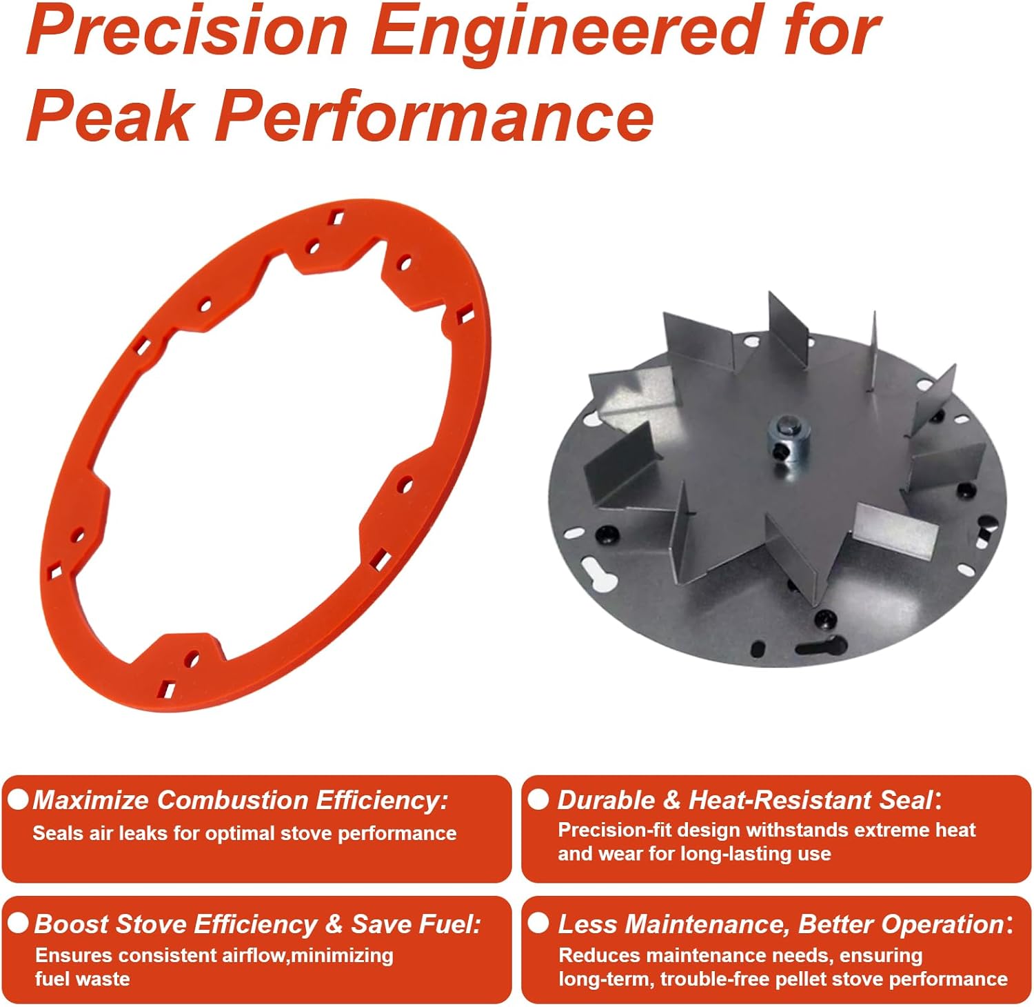 Replacement Combustion Blower Motor Gasket for Mt. Vernon AE Pellet Stoves - Fits SRV7000-714 & SRV7000-423, Ensures a Proper Seal Between the Combustion Blower Motor and the Stove Body - 1 PACK - Image 3